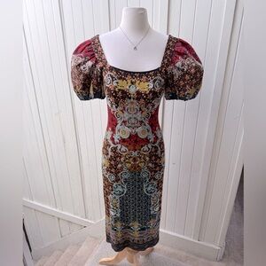 Alice & Olivia Multicolor Patterned Bodycon Dress
